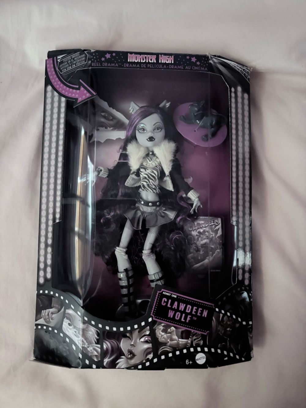 Monster High Clawdeen Wolf Doll - Purple, Black & White